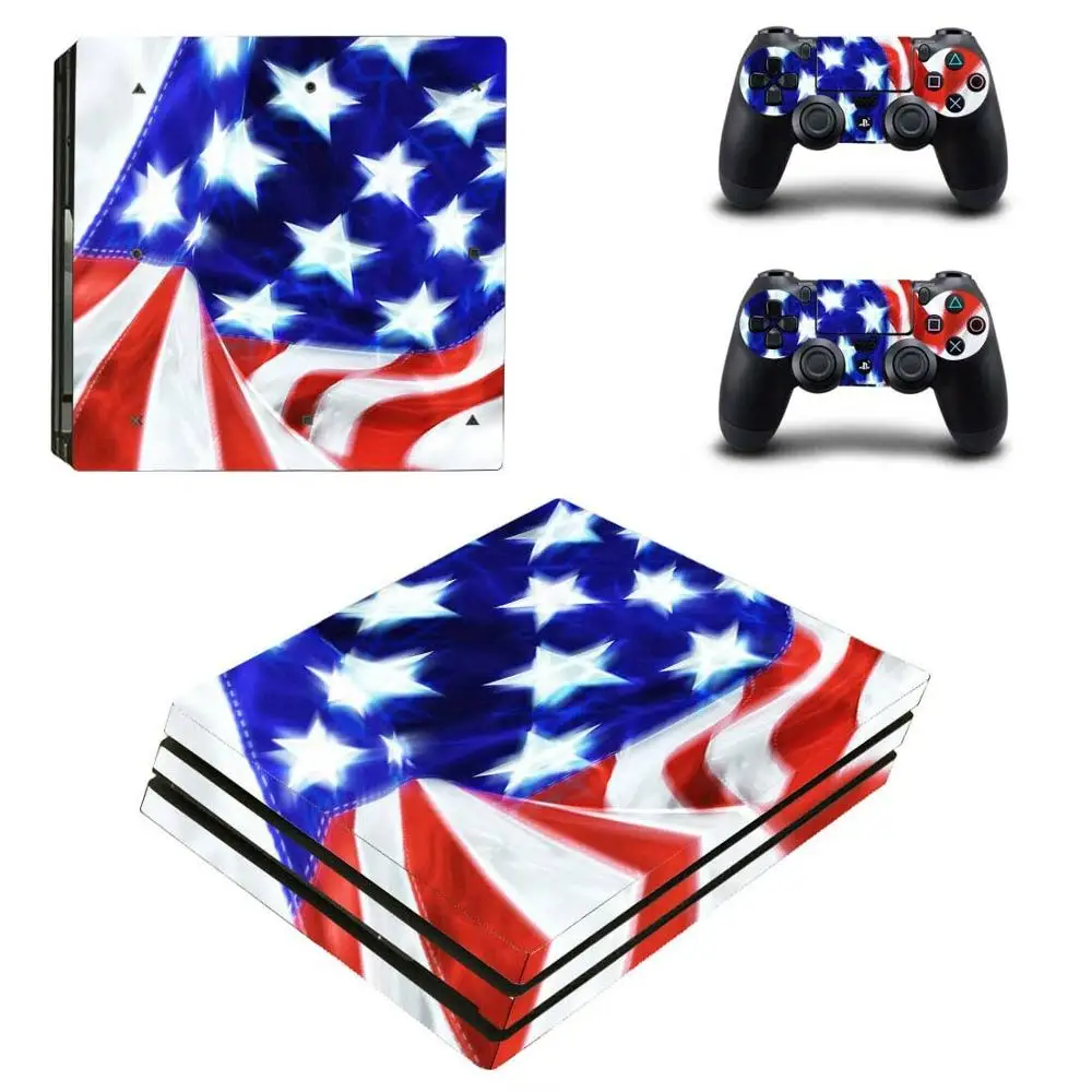 Наклейка с американским флагом США для PS4 Pro наклейка s Play station 4 наклейки PlayStation