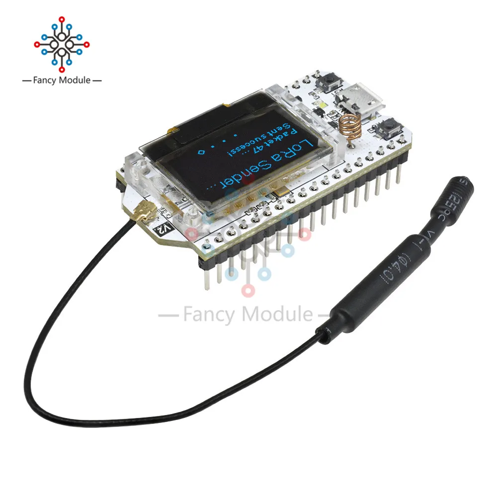 Плата расширения diymore LoRa 868 -915 МГц 0 96 &quotOLED-дисплей ESP32 Wi-Fi Bluetooth антенна