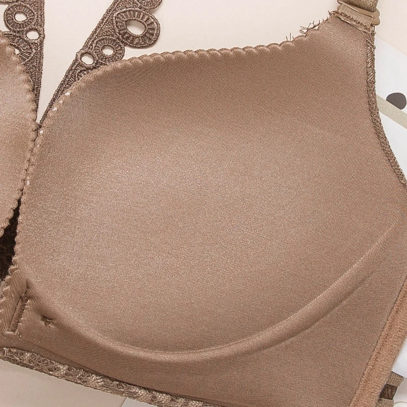 

Backstrom Womens Underwear Intimates No Rims Bra Seamless Front Buckle Beauty Back Lace Sexy Thick Adjustable Thin Bralette