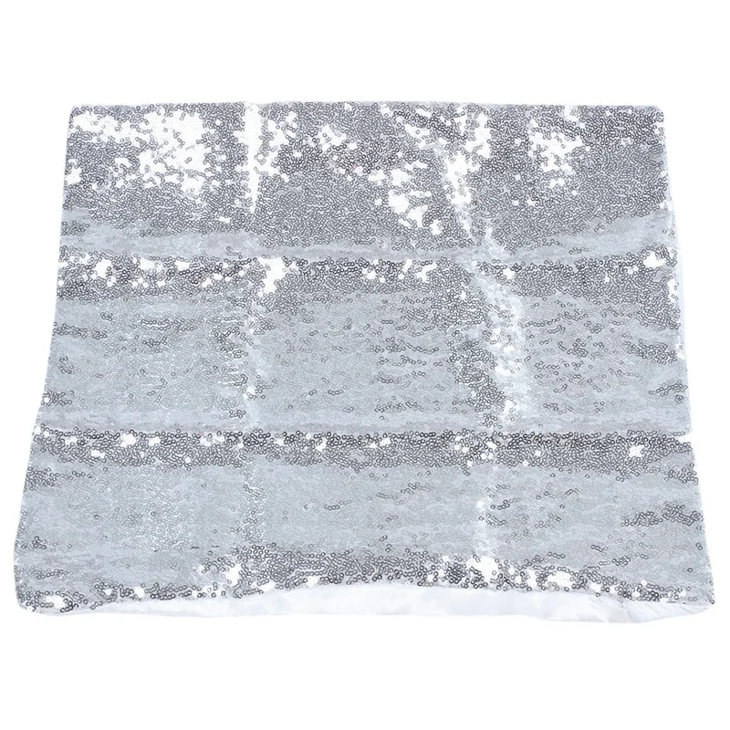 LIXF Solid color Glitter Sequins Cushion Home Decor Case (Silver) | Дом и сад