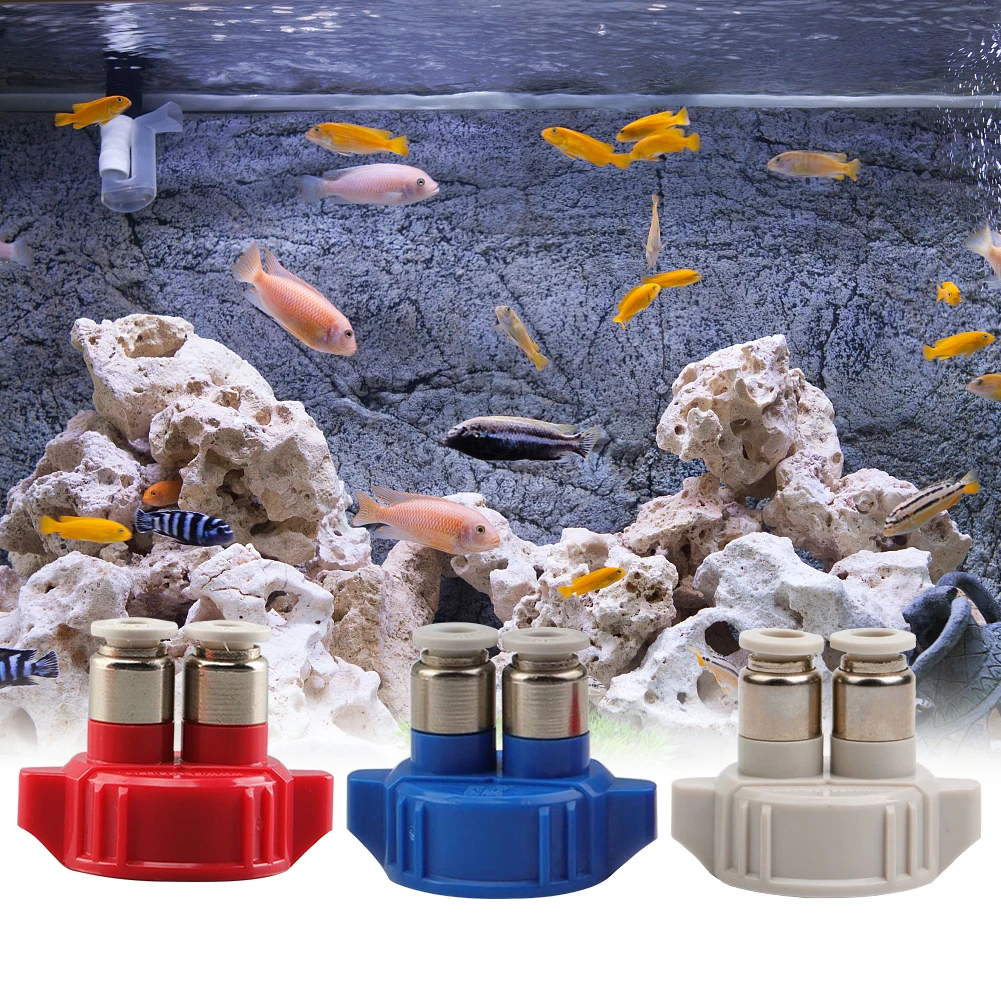 Двойной разъем комплект системы CO2 крышка для бутылки генератора аквариума