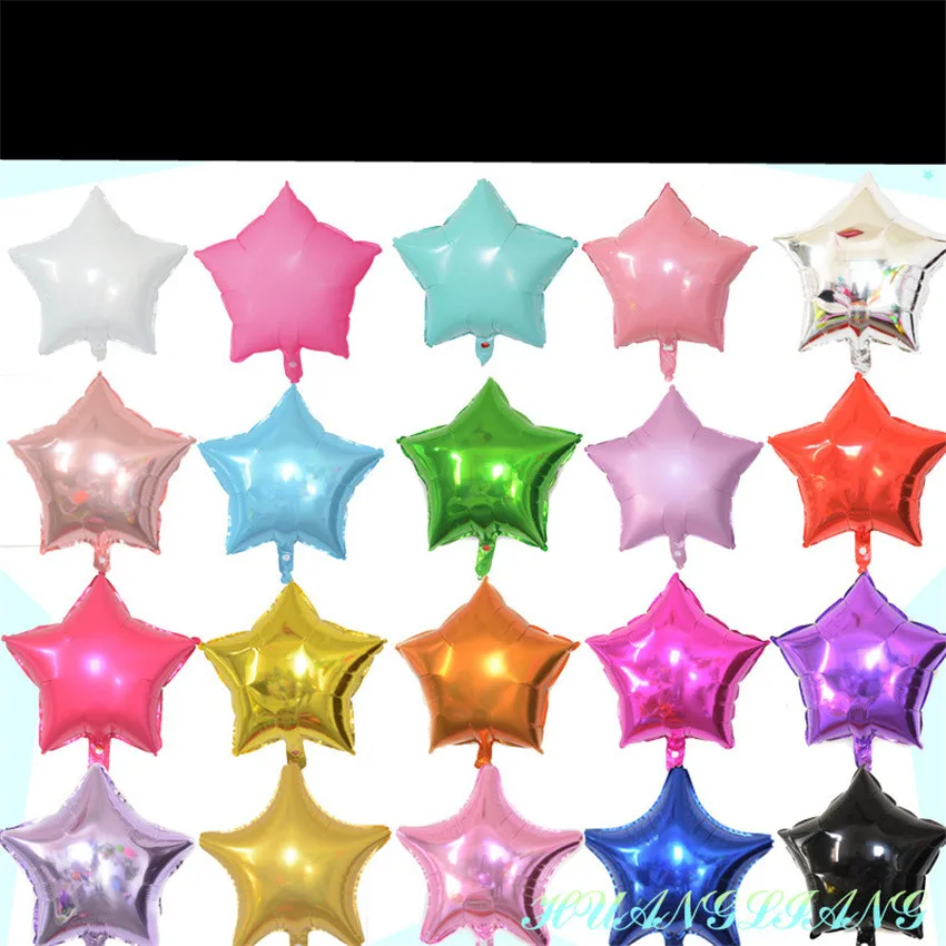 

50Pcs Star Aluminum Film Balloon Set Colorful Birthday Party Wedding Decoration Anniversary Globals Party Decoration