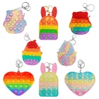 Милые силиконовые чехлы-бумажники, пузырьки, фиджет-игрушки, чехол-карандаш, симпатичный диммер, антистрессовая игрушка, мягкий Пресс-пакет для игрушек