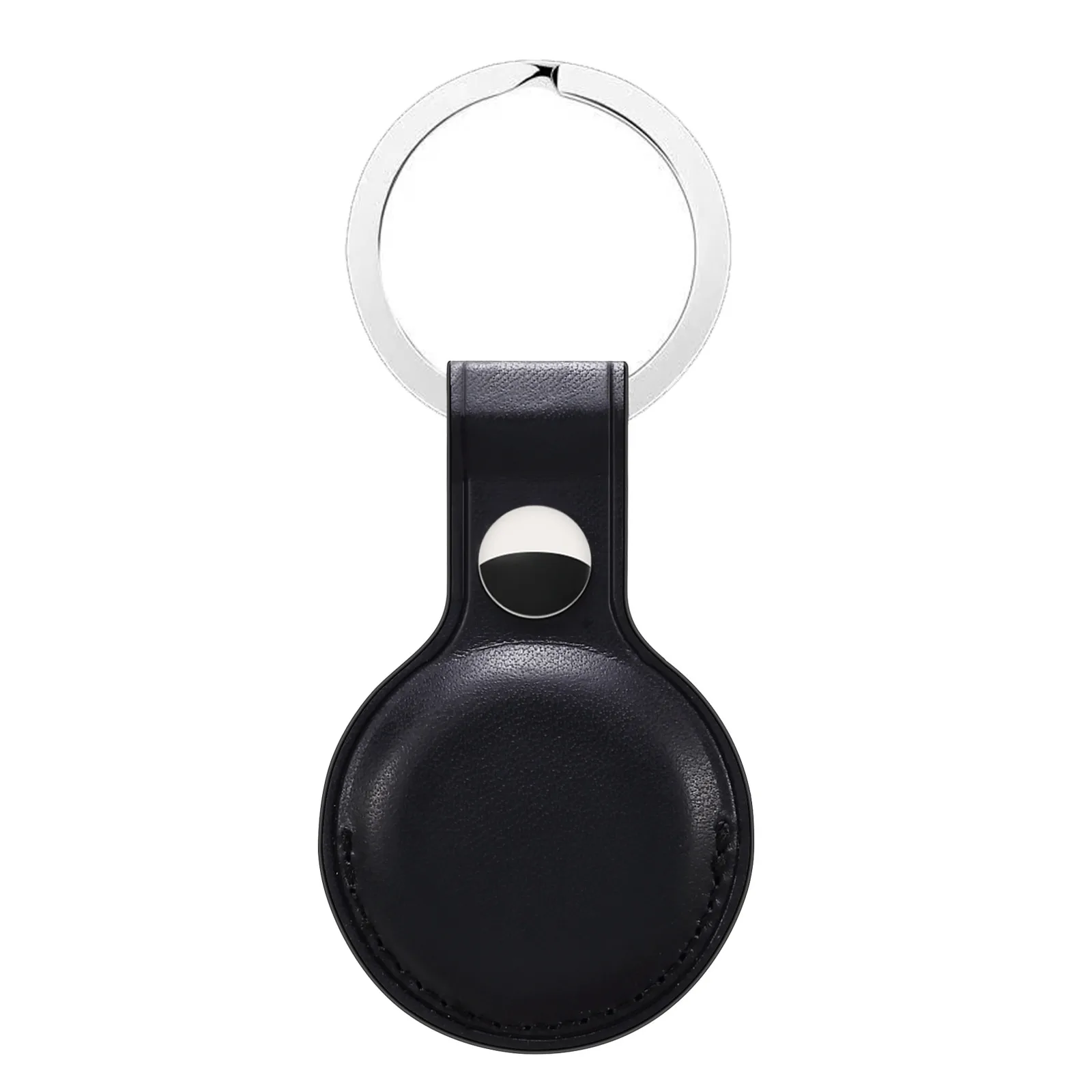 

New Luxury leather case with protective soft film for Apple AirTag location tracker protective cover anti-lost keychain