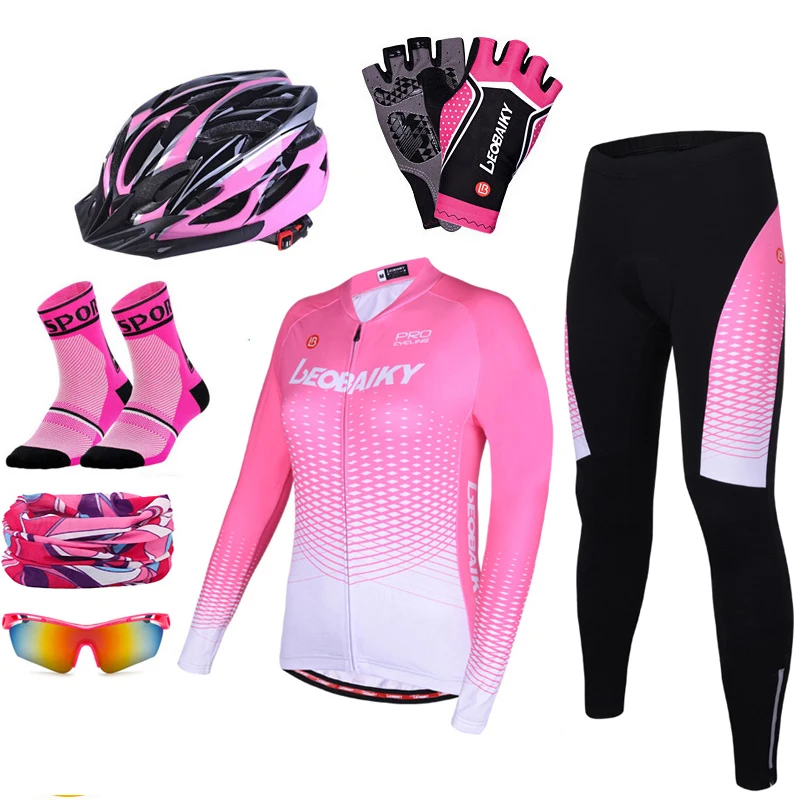 Новая летняя женская одежда для велоспорта с длинным рукавом комплект из Джерси