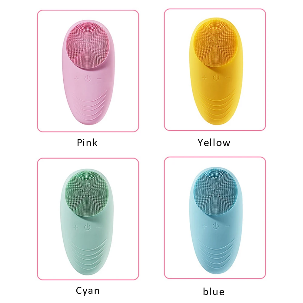 

Silicone Face Cleansing Brush Facial Cleanser Exfoliator Makeup Washing Brushes Ultrasonic Massage Brush Facial Face Care Tools