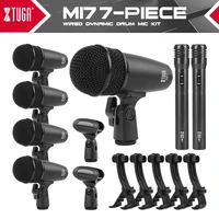 xtuga mi7p 7 piece wired dynamic drum mic kit whole metal kick bass tomsnare cymbals microphone set use for drums