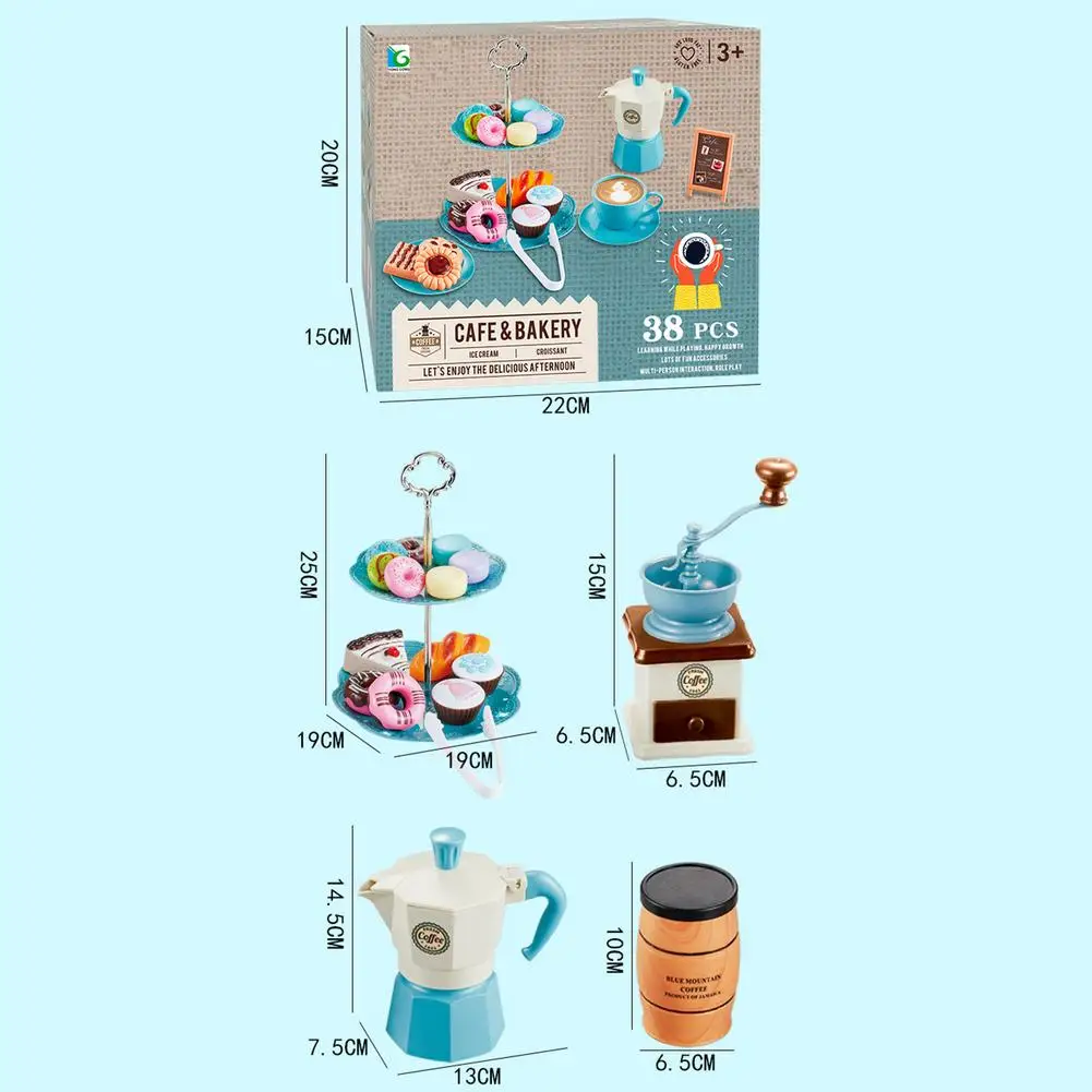

Miniature Cake Afternoon Tea Dessert Food Pretend House Play Simulation Kitchen Accessories Toy Educational Indoor Game
