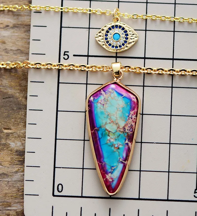 Великолепная Золотая цепочка с кулоном в виде наконечника стрелы сглаза