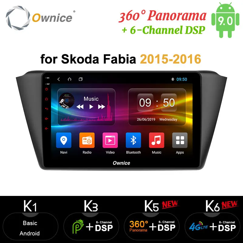 Автомобильный радиоплеер Ownice DSP carplay Octa 8 core Android 10 2 Гб RAM 32 ROM поддержка 4G LTE DVR DAB +