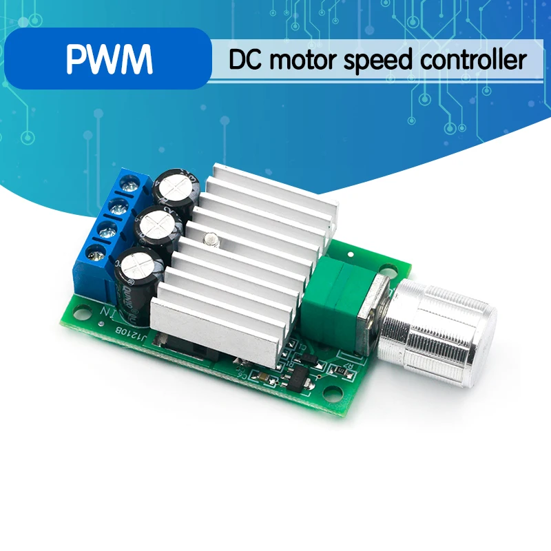 10A 12V 30V PWM контроллер скорости двигателя постоянного тока 24V Регулируемый регулятор Диммер переключатель