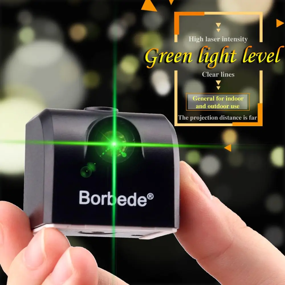 Мини 2 перекрестных лазерных уровня USB высокая точность легко носить с собой