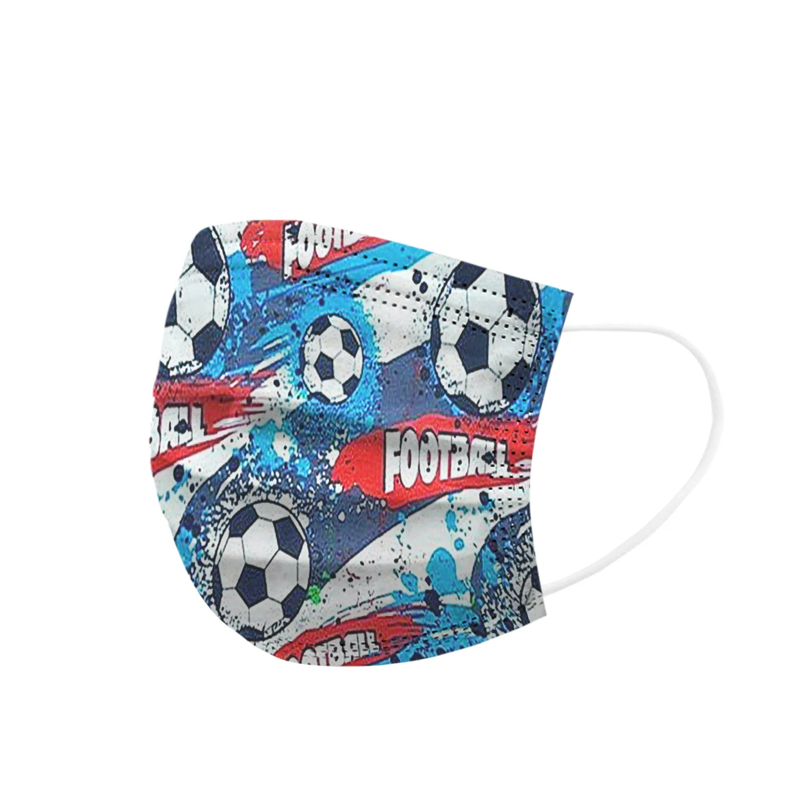 Fast Delivery Children's Disposable Masks Child Football Print Face Mask Masque Enfant Jetable Kids Soccer | Красота и здоровье