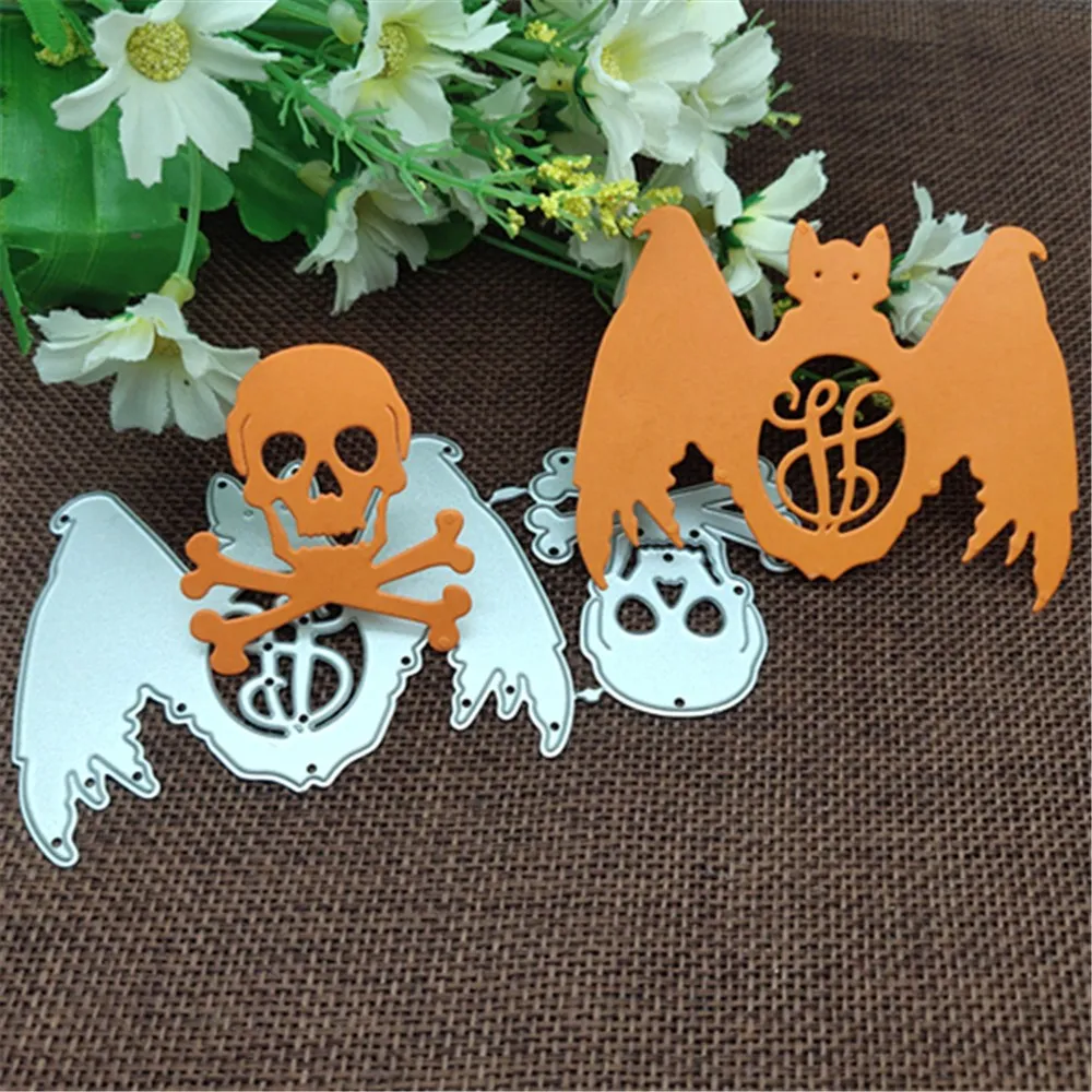 Большой набор летучая мышь на Хэллоуин рамка металлические штампы трафареты для