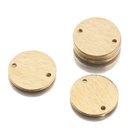 20pcs raw brass textured round stamping disc plate connectors diy for women celestial witchy earrings bracelet jewelry making