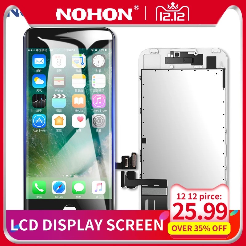 NOHON, ЖК-дисплей, замена экрана для Apple iPhone 6, 6 S, 7, 8 Plus, 3D сенсорный дигитайзер, сборка с рамкой, AAAA, телефон, lcd, s панель