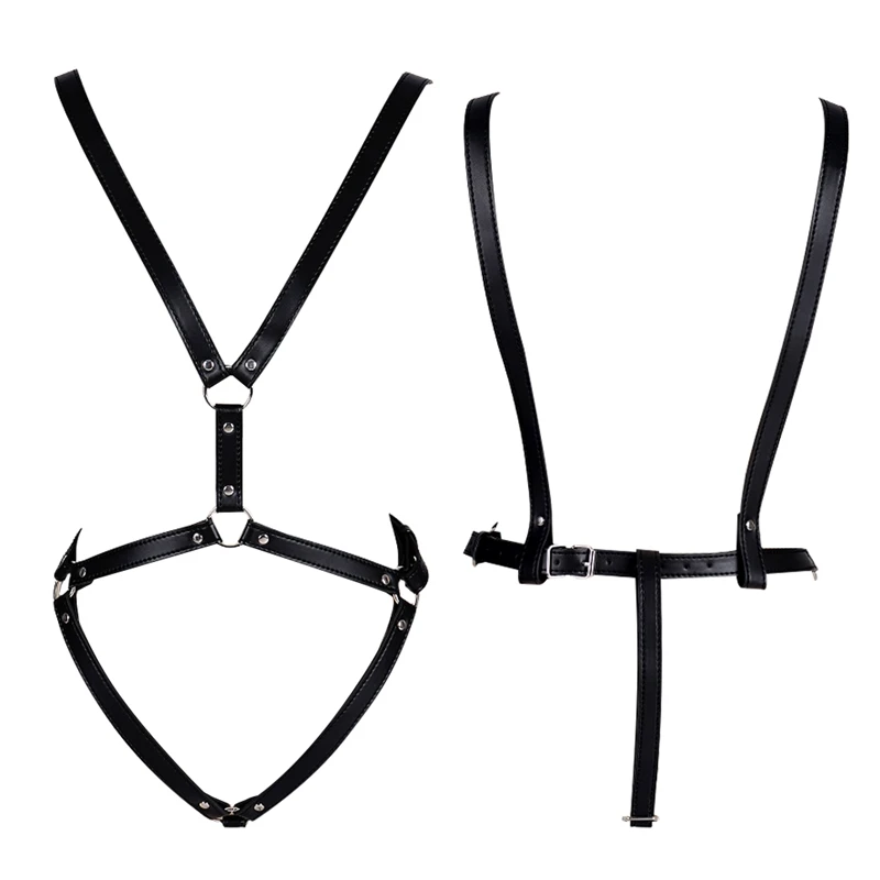 

Sexy Full Body Bondage Leather Harness Set For Women Goth Adjustable Binding Leg Belt Erotic Jacket Lingerie Adult Toy