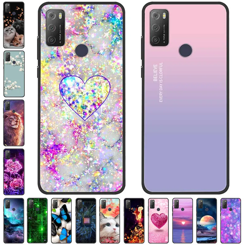 Для Alcatel 1 S 2021 чехол противоударный силиконовый мягкий ТПУ для телефона 3L s Funda Coque 3