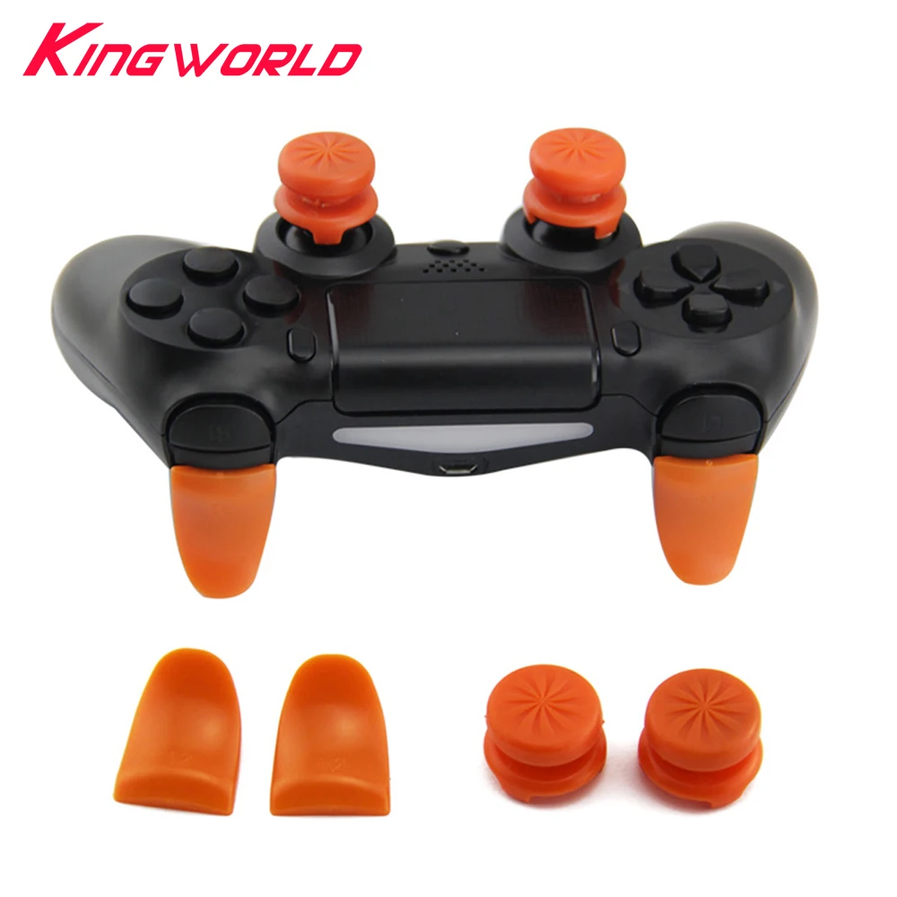 

50set L2 R2 Buttons Trigger Extenders Gamepad Pad joystick analog Caps Kit for PS4 Controller Accessory Silicone Button Extender