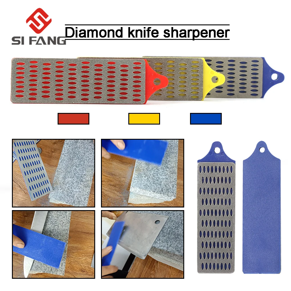 

3Pcs Diamond Sharpening Stone Hone Set Backing Whetstone Block Kitchen Knife Acecssories Skiing Sharpeners Thin Tools