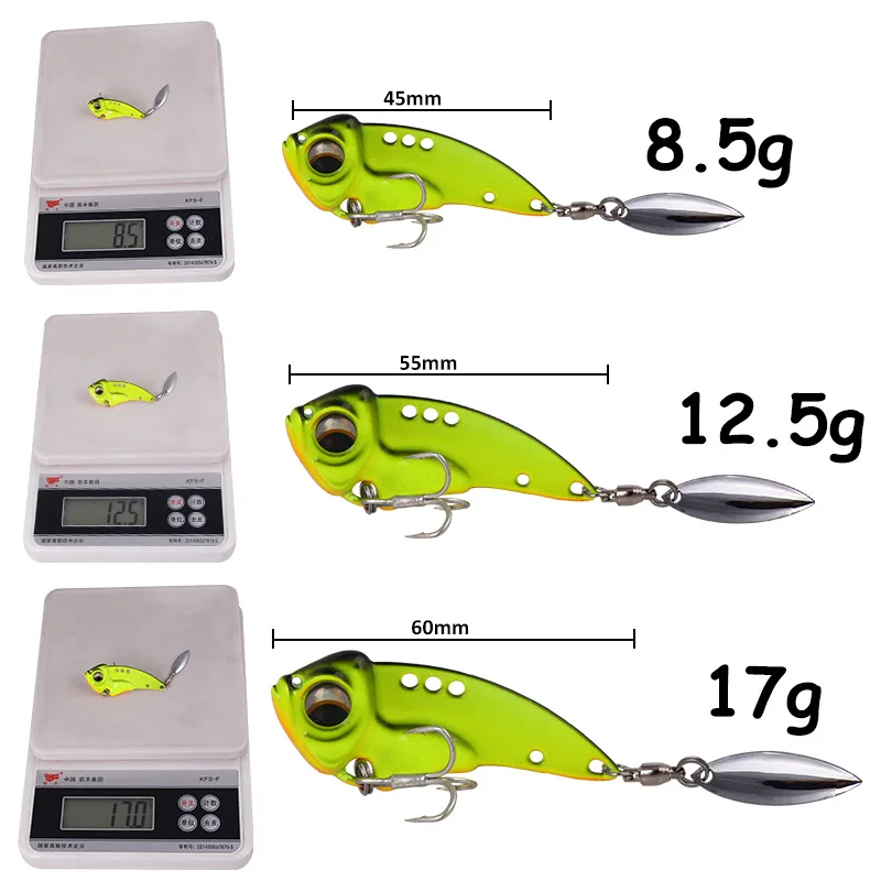 

1 Pcs Willow Leaf Rotary Sequin Metal Bait 8.5g12.5g17g Spoon Hard Bait Winter Ice Fishing Gear Crank Bait Vibration Rotator