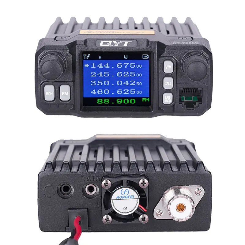 2021 Mini Mobile Radio QYT KT 7900D 25W 136 174/220 260/350 390/400 480MHz FM Transceiver Quad Band Любительская рация +