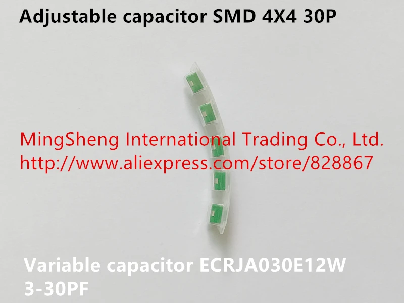 Фото Оригинальный новый 100% Регулируемый конденсатор SMD 4X4 30P 3 30PF переменный ECRJA030E12W Оригинальный новый 100% Регулируемый конденсатор SMD 4X4 30P 3 30PF переменный ECRJA030E12W