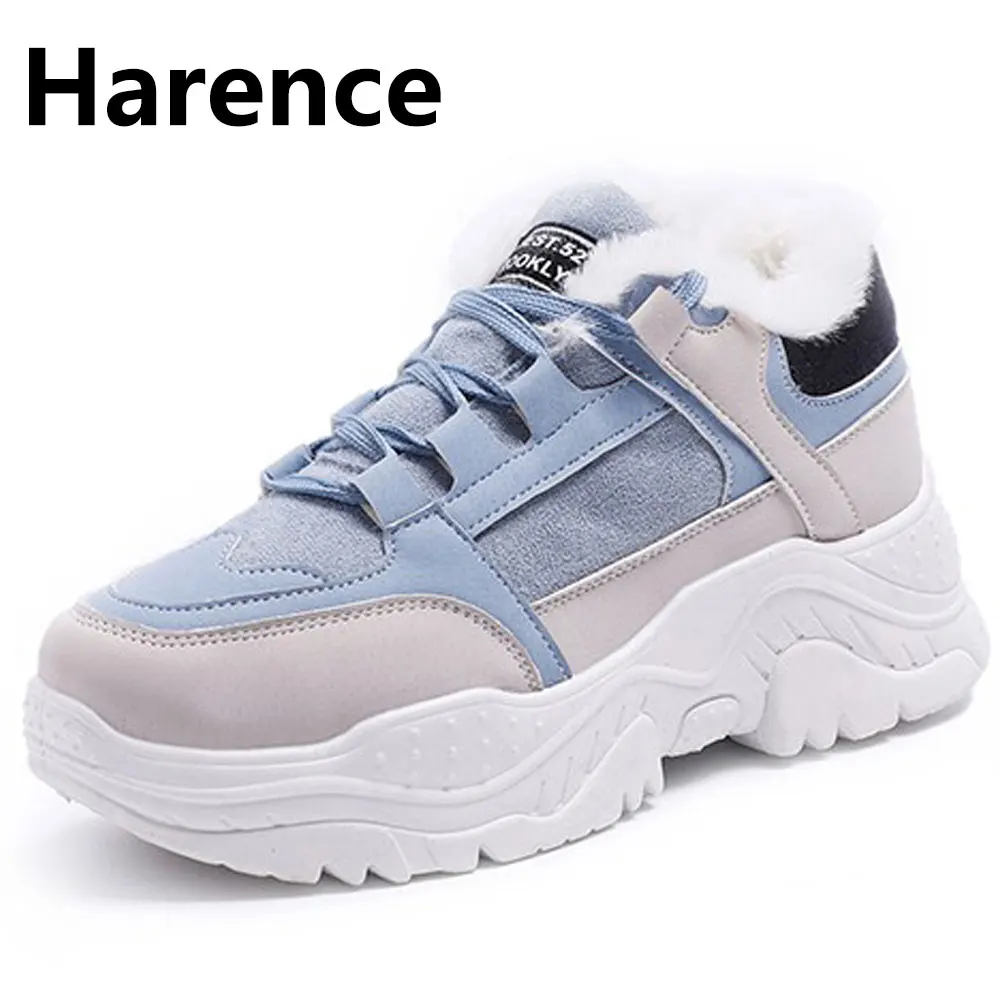 Зимние теплые женские зимние ботинки на платформе Обувь 2020 года Плюшевые