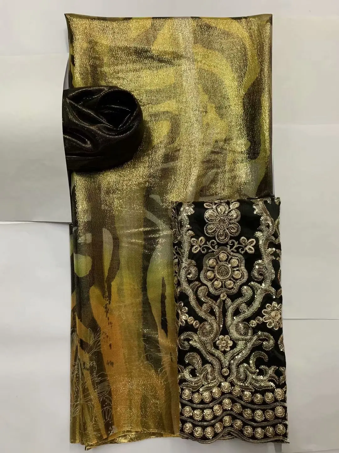 

3pc matching cotton fabric african wax pattern print satin silk fabric for dress creative Digital print wax satin silk fabric
