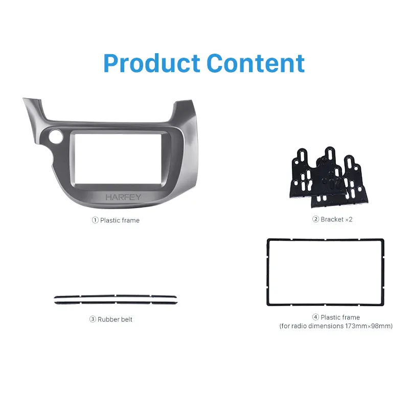 Двойной Дин Радио Рамка фасции рамка CD накладка панель для 2008 2013 Honda Fit LHD аудио