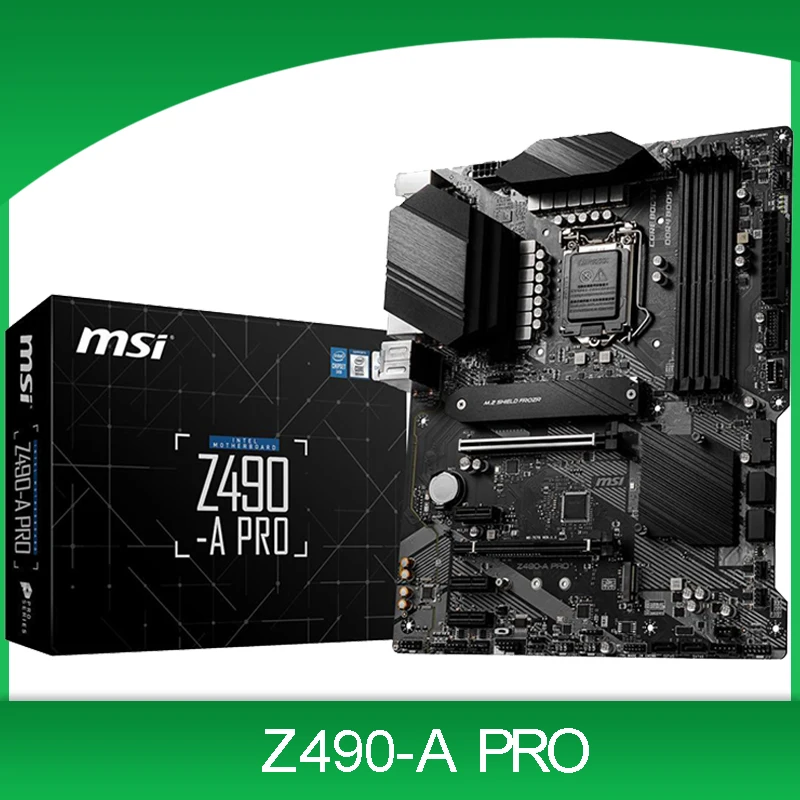 100% новый для MSI Z490 A PRO Материнская плата LGA 1200 Intel PCI E 3 0 м. 2 DDR4 128 ГБ Оригинальный