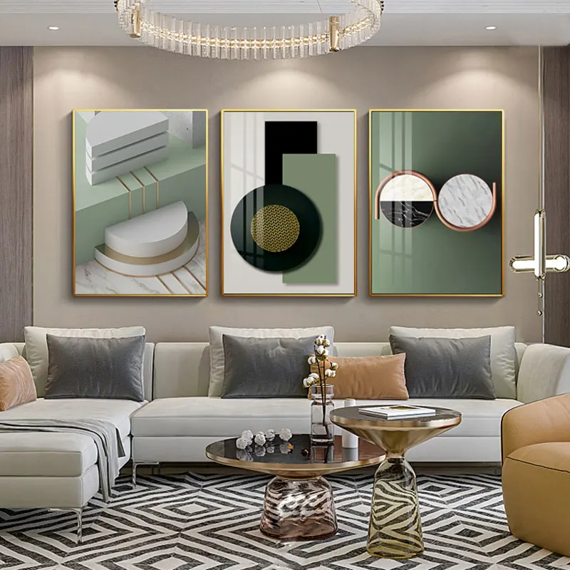 

Nordic Style Rectangle Pictures Print Geometry Circle Canvas Painting Poster Modern Wall Art Picture in livingroom Decor Home