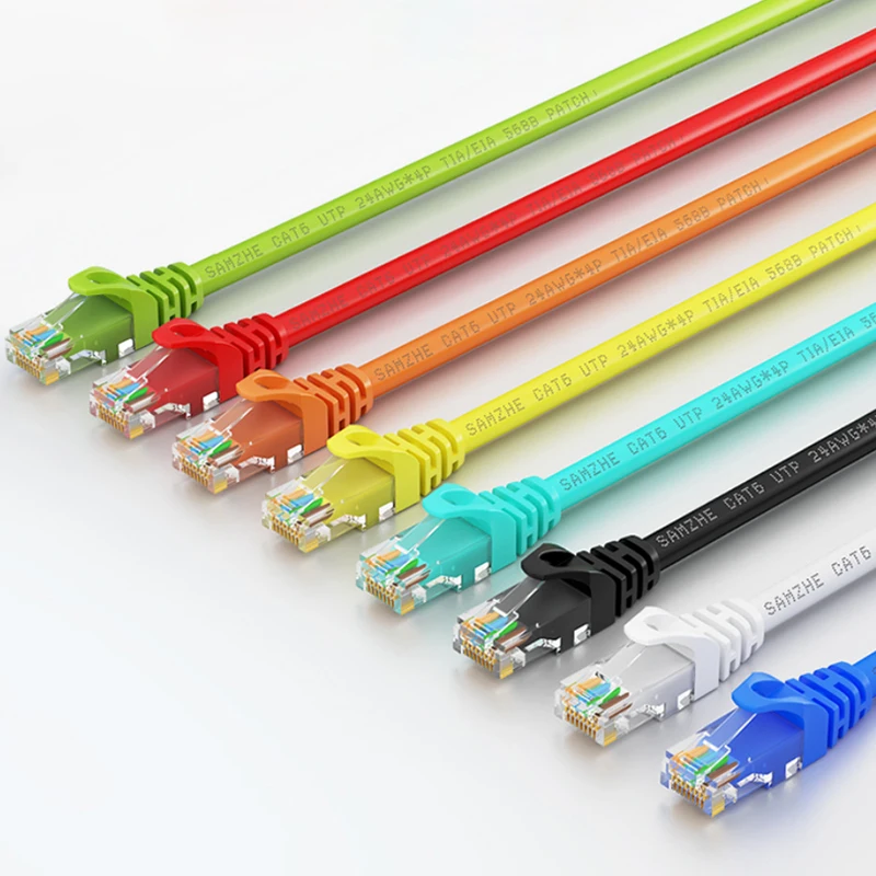 SAMZHE Cat6 патч кабель Ethernet 1 м/2 м/3 м/5 м/8 м г Lan Шнур для компьютера ноутбука Blue Ray| |