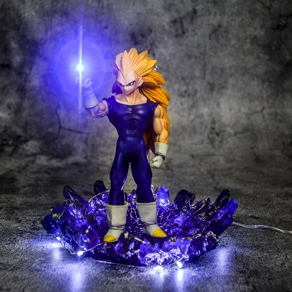 15 см аниме Dragon Ball Z фигурка Вегета светодиодный светильник Супер Saiyan DBZ + DIY|Игровые