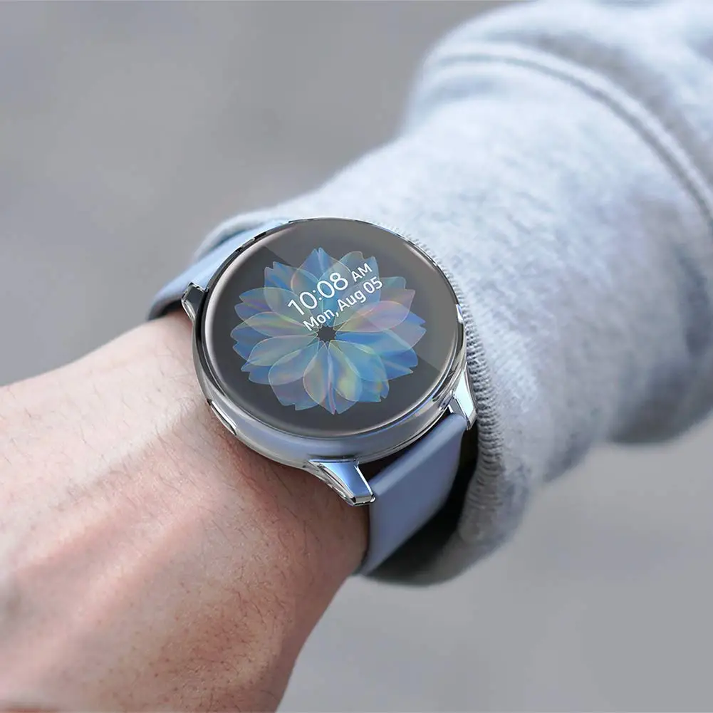 Защитный чехол для экрана для samsung Galaxy watch active 2 44 мм 40 мм мягкий Универсальный чехол из ТПУ бампер для часов Active2 аксессуары 44