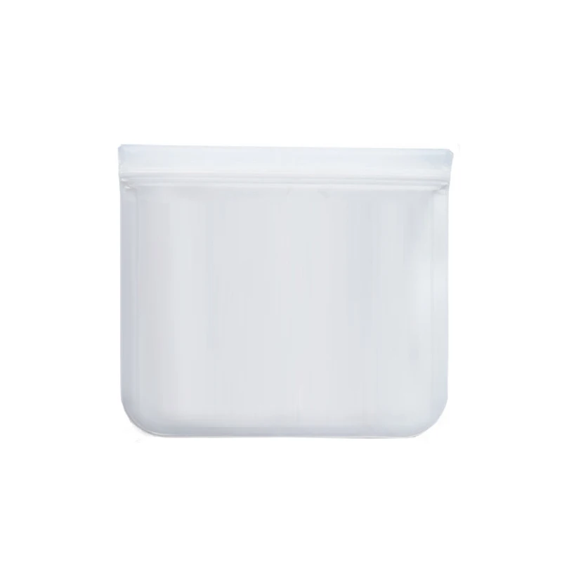 

1PC Silicone Food Bag Frosted PEVA Silicone Food Fresh-keeping Bag Reusable Freezer Bag Zipper Leakproof Fruits Bag KZH