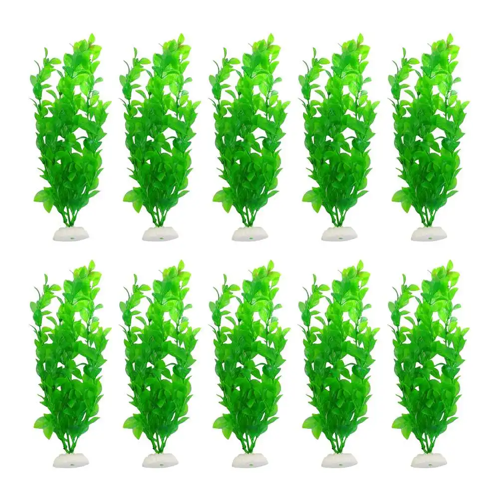 10 шт. аквариумные искусственные пластмассовые растения высокий Декор безопасный