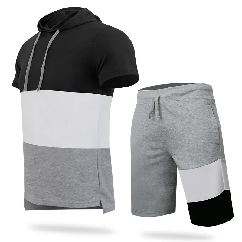 

2021 New Summer Men's Suit Summer Shorts, Short Sleeves, Hats, Leisure Sports, Japanese Trend
