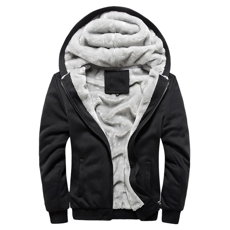 

Sweatshirt With Hoody Autumn Winter Fleece Thicken Hoodies for Men Plus Size Sportswear Casual Baseball Jacket Tops Male