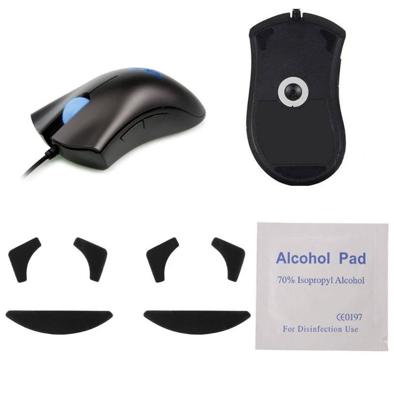 

2 Sets 0.6mm Mouse Feet Skates Mouse Pads for Razer DeathAdder Mouse Skates