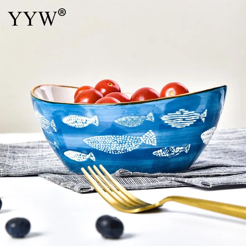 

Ceramic Cute Salad Bowl Set Home Hotel Japanese Western Ramen Bowl Creative Fashion Ceramic Bowl Tableware For Household