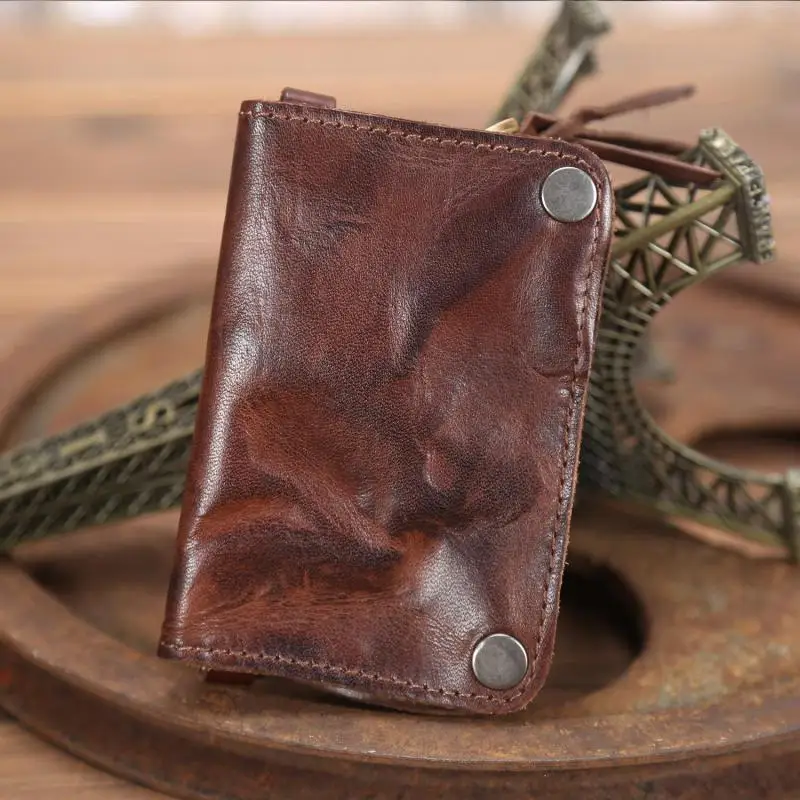 

YourSeason Unisex Genuine Leather Key Bags 2021 Organizer Casual Solid Color Wallet First Layer Cowhide Retro Key Holder