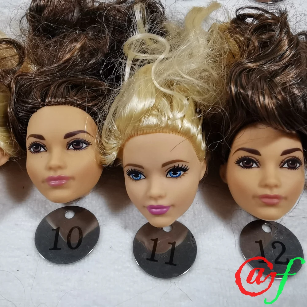 B111-1 Original Foreign trade South Asia Calm Beauty 1/6 OOAK NUDE Rarely doll head mussed Dark brown hair for DIY 90% NEW | Игрушки и