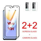 Защитное стекло 4 в 1 для vivo y31 2021, Защитное стекло для экрана vivo y31, y51, V21, Y725G, защитная пленка для смартфона 6,58 дюйма
