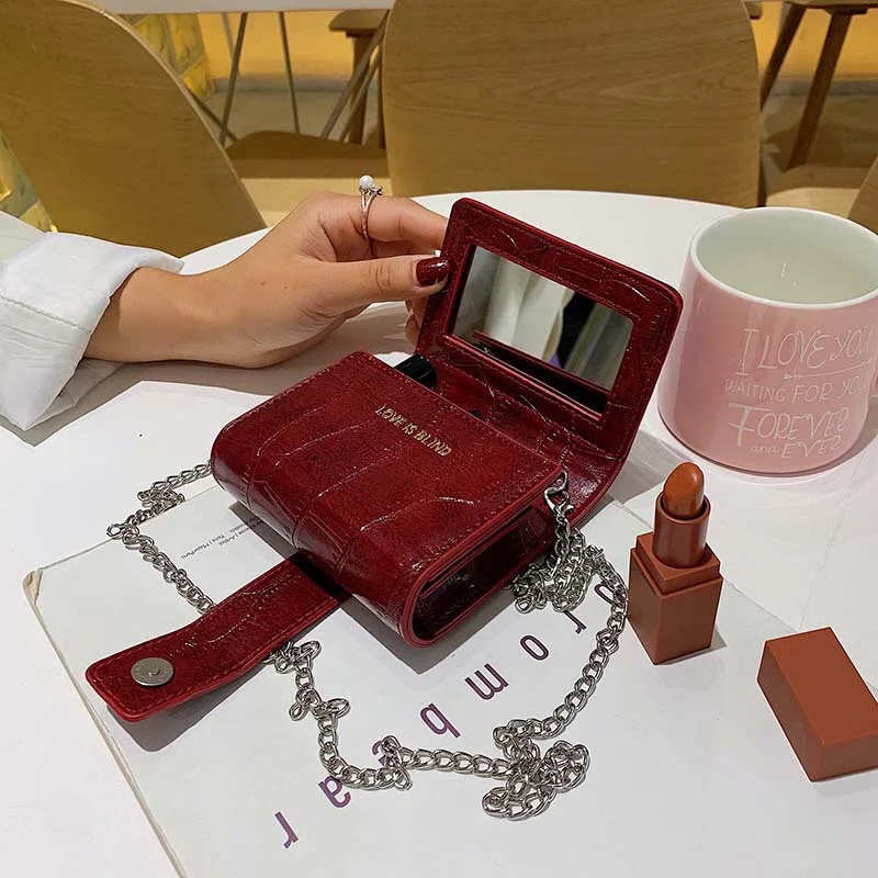 Мини сумка на плечо для женщин зеркальный портативный мессенджер через с