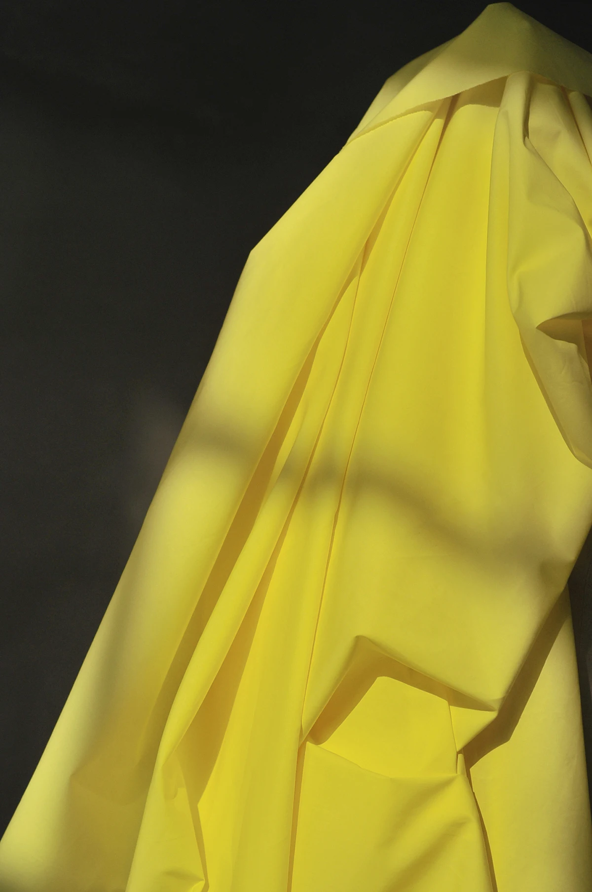 Желтая ткань для рубашки Cheese 100% хлопок высокая плотность ширина 145 см тонкая