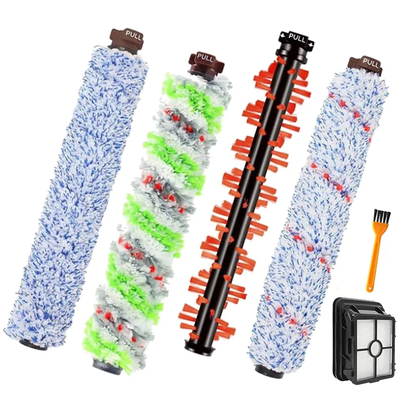 

4 Pcs Brushes Roller,1 Filters,1 Cleaning Brush,for Bissell CrossWave 1866 1785 2052 1713 2225 Vacuum Cleaner
