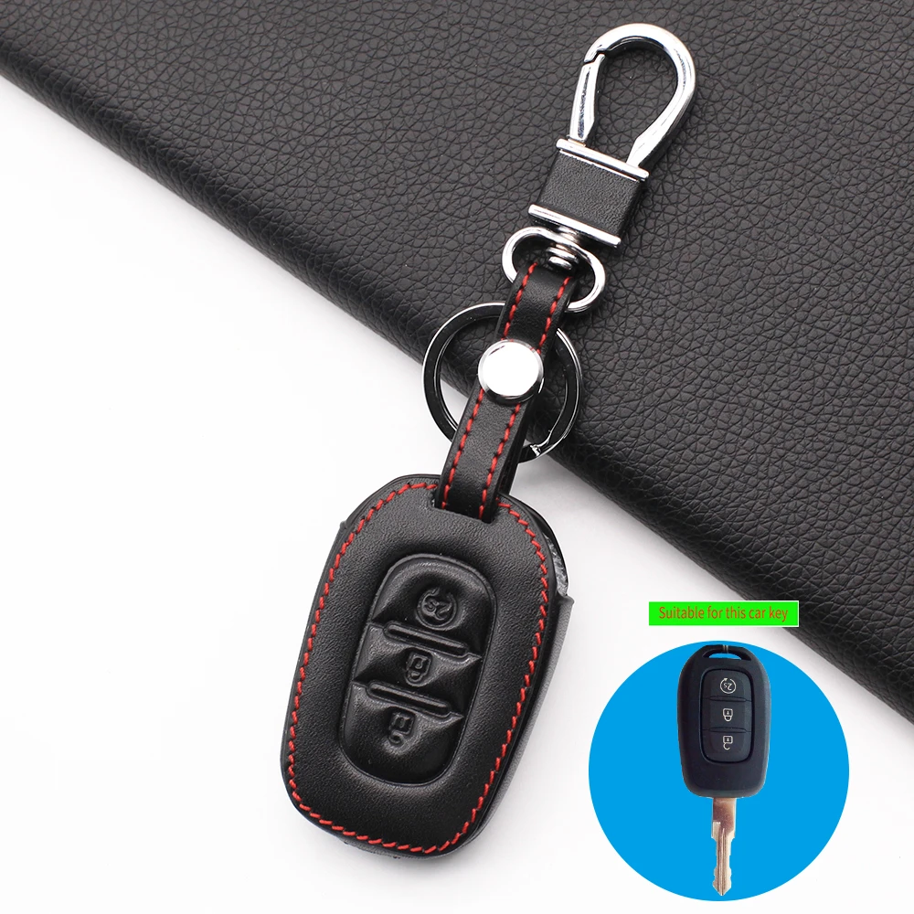 Кожаный чехол для Renault Duster Logan Sandero Captur Clio Laguna Scen 2015 2016 2017 3 кнопки дистанционного