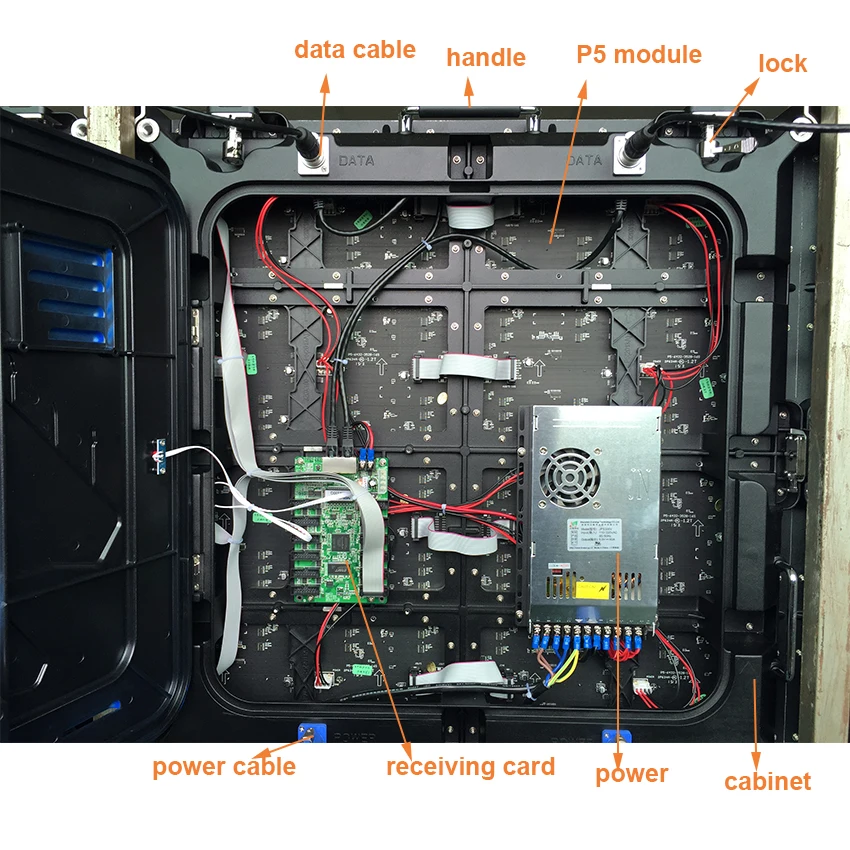SMD3528 Аренда 640 точка/кв. М 3 в 1 светодиодный знак RGB для помещений 640*128 мм 128 * P5 P10 hub75