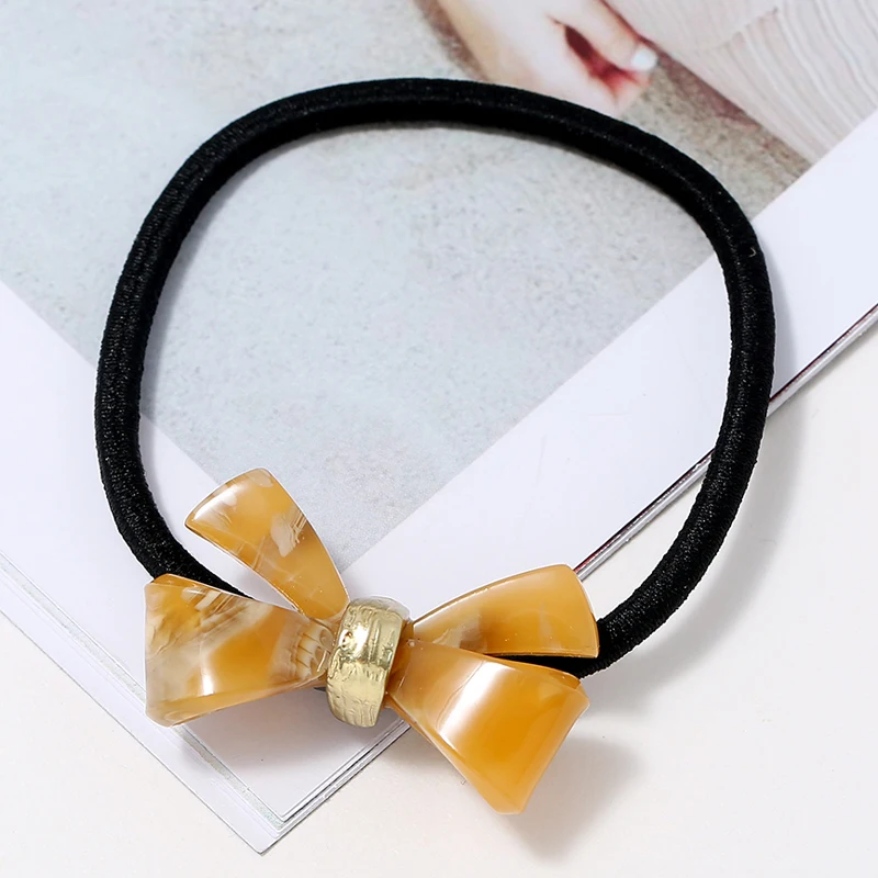 Мини-размер акриловая эластичная повязка для волос в форме банта девочек детская
